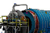 Steel mill hot gas generator for rotary kiln